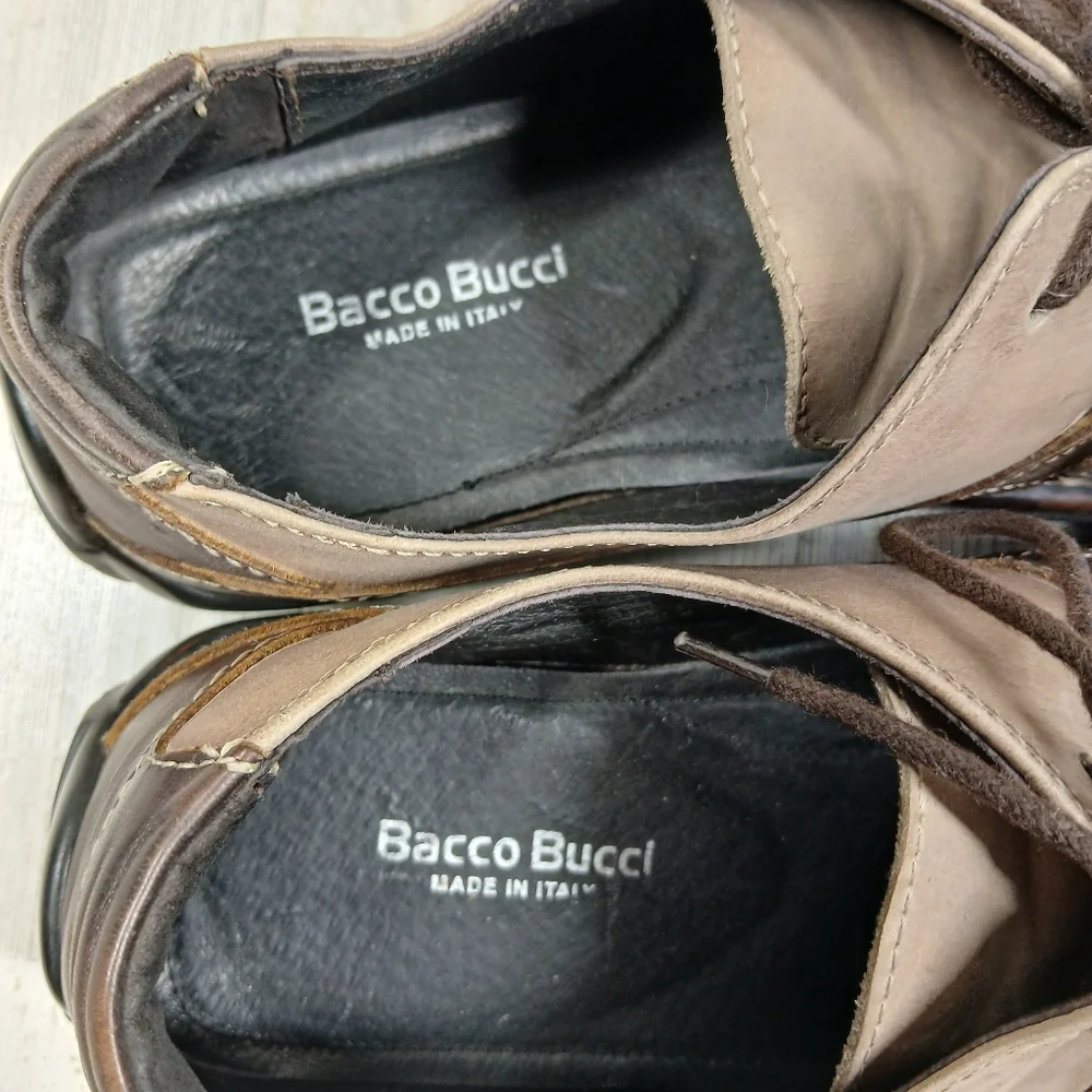 Bacco Bucci Men's‎ Brown Leather Lace Up Oxford Shoes #1064